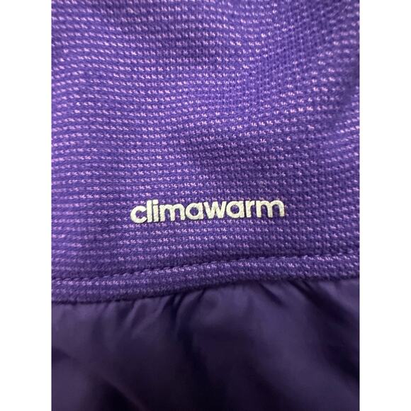 Adidas Sweatshirt Purple Hooded 1/2 Zip Pullover Nylon Panel Womens Size M - Picture 7 of 7